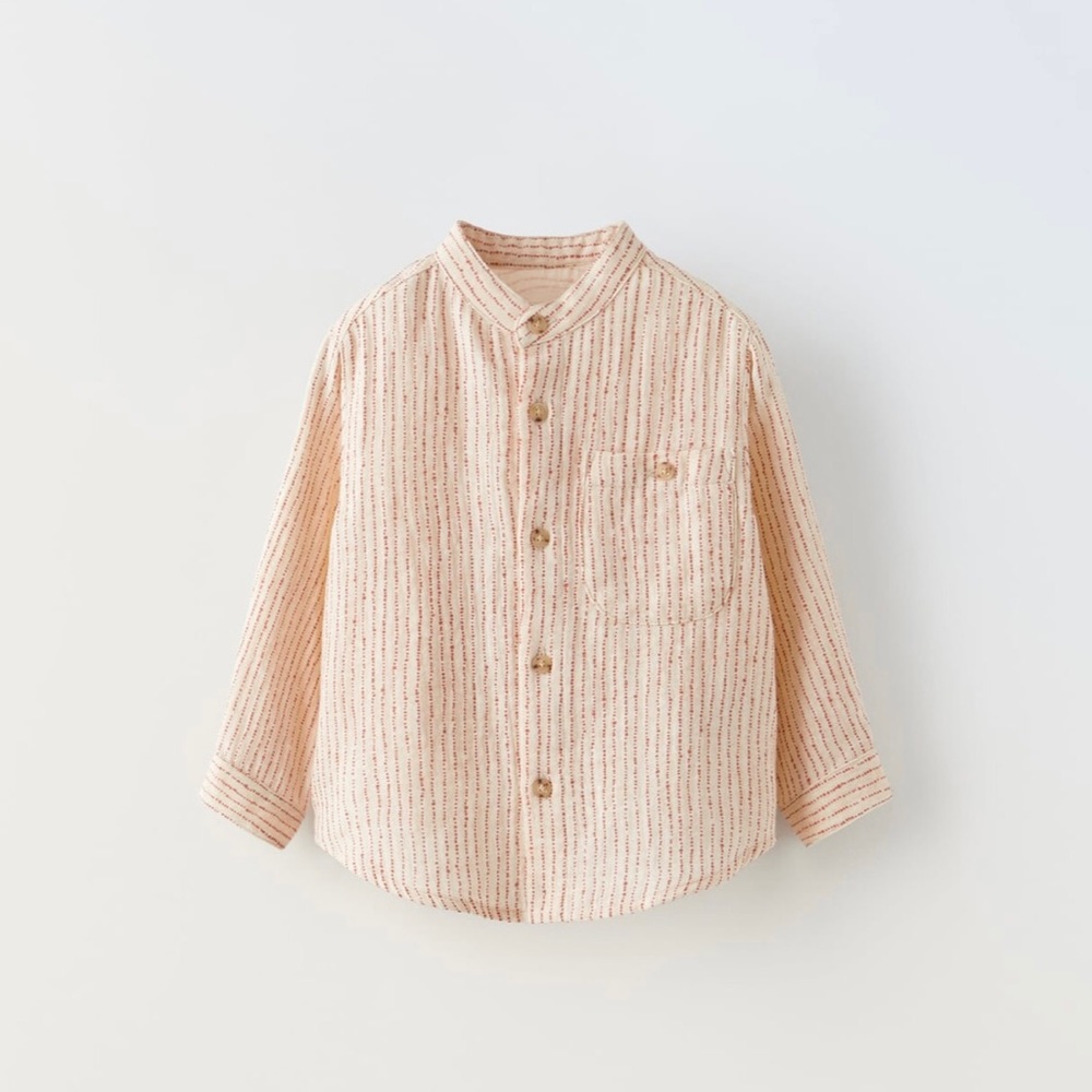 NWT Zara boys 3/4 years striped long sleeve shirt